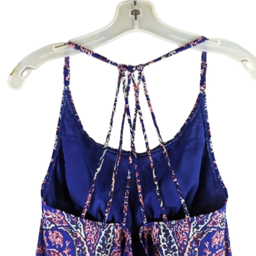 ATHLETA Mini Dress Multicolor Halter Back Strappy Adjustable Stretch Size M - Picture 4 of 9
